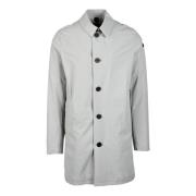 RRD Nylon Trench Coat med knappar Gray, Herr