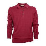 CASHMERE COMPANY Polo Shirts Red, Herr