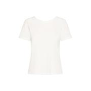 ICHI Cloud Dancer Tee Top Kort Ärm White, Dam