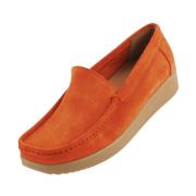 Nature Footwear Elin Loafer Suede Orange, Dam