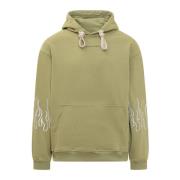 VISION OF SUPER Broderad Hoodie Green, Herr