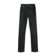 A.P.C. Svarta denimjeans med rak passform Black, Herr