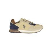 U.S. Polo Assn. Elegant Beige Sneakers med Sportiga Kontrastdetaljer B...