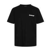 BARROW Svart bomulls-T-shirt med ikoniskt leende Black, Herr