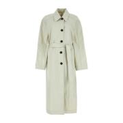 LOW CLASSIC Ventile Trench Coat i Kritvit Bomull White, Dam