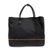 Moschino Läder shopper väska Black, Herr