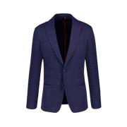 ROY ROBSON Blå Houndstooth Modern Slim Fit Blazer Blue, Herr