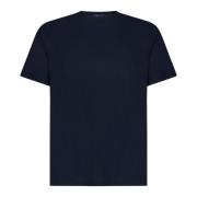 Herno Blå Crew-Neck T-Shirts & Polos Blue, Herr