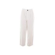 MYTHINKS Vita Oversize Bomullbyxor White, Dam