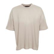 REPRESENT Stilren T-shirt med Stegad Fåll Beige, Herr