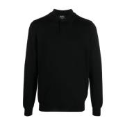 A.P.C. Svart Jacob Polo Skjorta Black, Herr