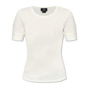 A.P.C. T-shirt med logotyp Beige, Dam