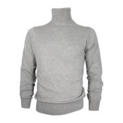 CASHMERE COMPANY Slim Fit Cashmere Tröja i Grå Gray, Herr