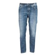 Dondup Stiliga bomullsjeans med knappstängning Blue, Herr