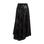 MALIPARMI Precious Jacquard Kjol Black, Dam