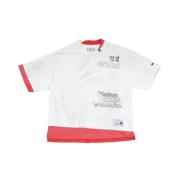 MIHARA YASUHIRO Vit Logotyp Tryck Bomull T-shirt White, Herr