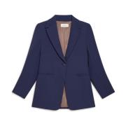 MALIPARMI Sablé Crepe Jacket Blue, Dam