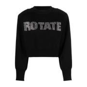 ROTATE Birger Christensen Svart Jumper Tröja Black, Dam