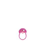 DANS LES RUES Fuchsia Liquid Poison Ring - 925 Silver Pink, Dam