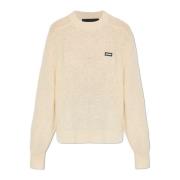 ROTATE Birger Christensen Sweater med logotyp Beige, Dam