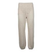 Max Mara Bomull Tricot Jumpsuit Cecina Stil Beige, Dam