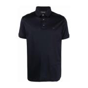 Emporio Armani Blått Poloshirt med Örn Motiv Blue, Herr