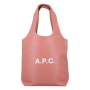 A.P.C. Mörkrosa Handväska Ninon Liten Tote Pink, Dam