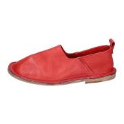 MOMA Vintage Läderslipp-on Loafers Red, Dam