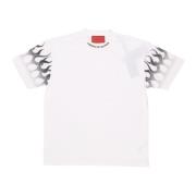 VISION OF SUPER Flames Logo Tee Off White/Black White, Herr