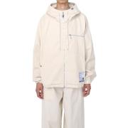 MIHARA YASUHIRO Vit Hooded Blouson Jacka White, Herr