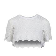 Dondup Elegant Viskos Polyester Topp White, Dam