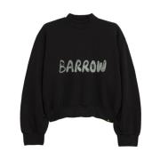 BARROW Svart Sweatshirt Tröjor Stickat Black, Dam