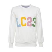 LC23 Färgglad Logosweatshirt Beige, Herr