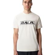 BALR. Logotyp Tryck Bomull T-shirt White, Herr