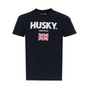 HUSKY ORIGINAL Kortärmad bomullst-shirt kollektion Blue, Herr