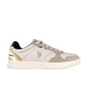 U.S. Polo Assn. Vit/Guld Stiligt Klocka Multicolor, Dam