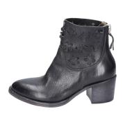 MOMA Vintage Läderankelboots Black, Dam