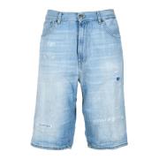 Dondup Bermuda Shorts i Bomull Blue, Herr