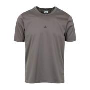 C.P. Company Bomull Rund Hals Logo Patch T-shirt Gray, Herr