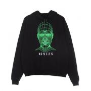 VISION OF SUPER Grön Face Hoodie X Nove25 Black, Herr