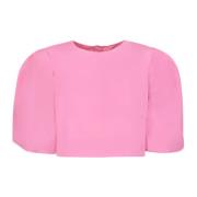 MSGM Stilfull rosa blus för kvinnor Pink, Dam