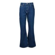 Calvin Klein Jeans Klassiska Denim Jeans 100% Bomull Blue, Dam