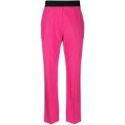 MSGM Straight Trousers Pink, Dam