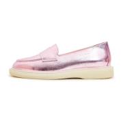 Cesare Gaspari Platta sulor loafers - Metallic Pink Pink, Dam