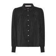 RUE de FEMME Elyssa Skjorta med Smock-detaljer Black, Dam