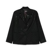 ROTATE Birger Christensen Oversized Paljettprydd Jacka Black, Dam