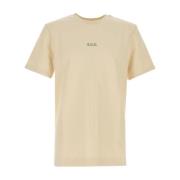 BALR. Avslappnad Bomull T-shirt Beige, Herr