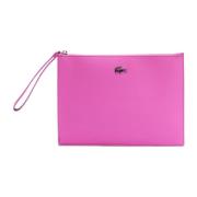 Lacoste Canvas Clutch Väska Pink, Dam