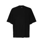 A-COLD-WALL Bomull T-shirt Ribbad Halsringning Black, Herr