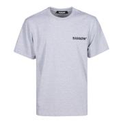 BARROW Bomull T-shirt med Logo Print Gray, Herr